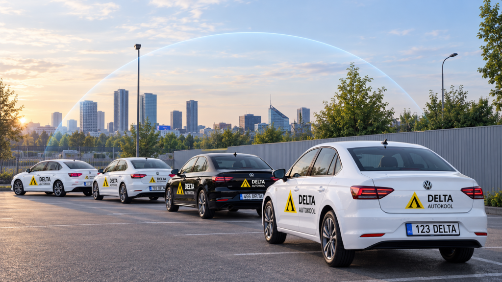 Автопарк delta на рассвете